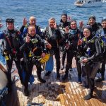 Die Reisegruppe auf dem Tauchdeck der Glory